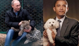 Tổng thống Mỹ bị chế giễu vì ảnh ôm cún 